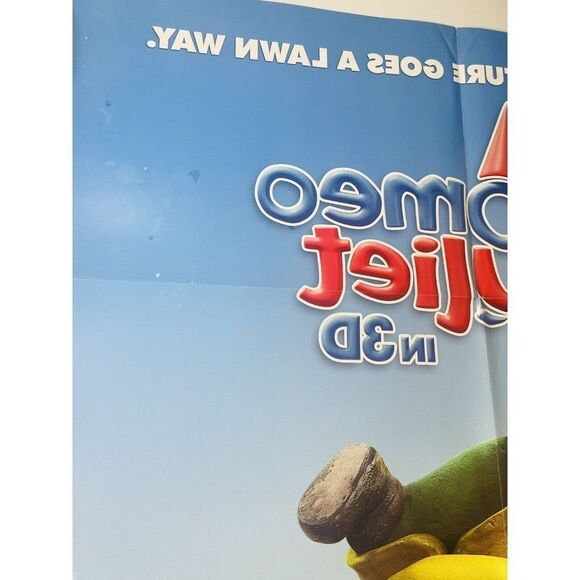 Gnomeo & Juliet MOVIE POSTER ORIGINAL PROMOTIONAL 27x40 Folded 2 Sided AAFES - Picture 6 of 8